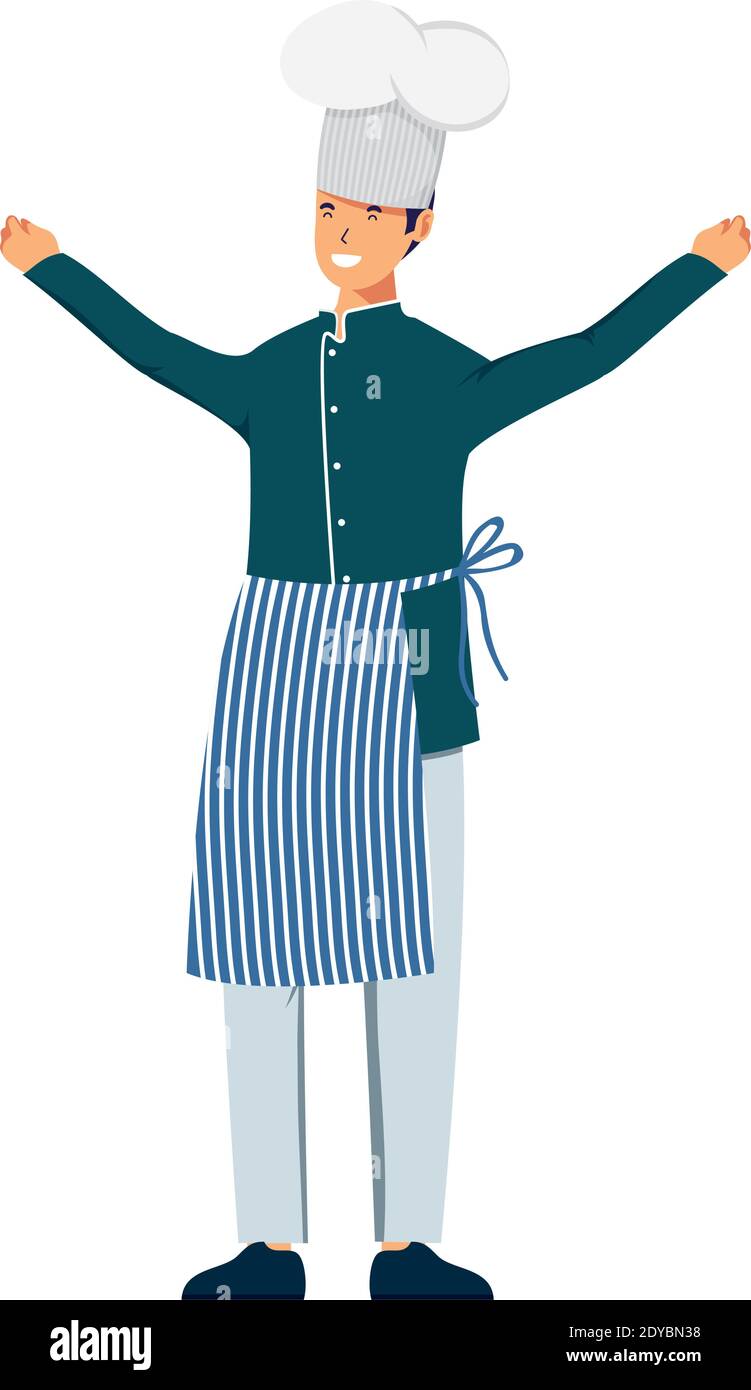 man chef professions avatar character vector illustration design Stock ...