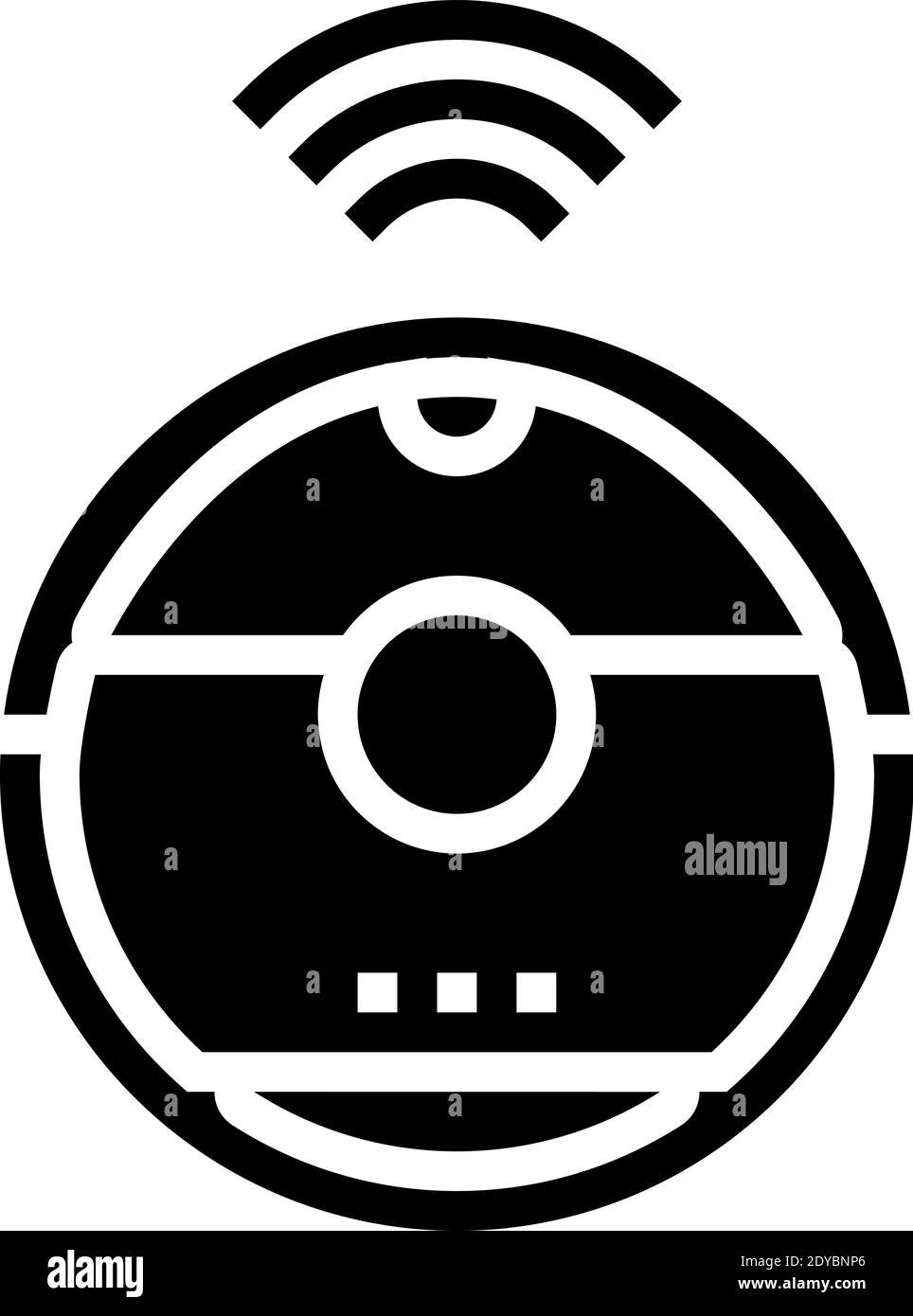 robotic vaccum cleaner glyph icon vector illustration Stock Vector ...