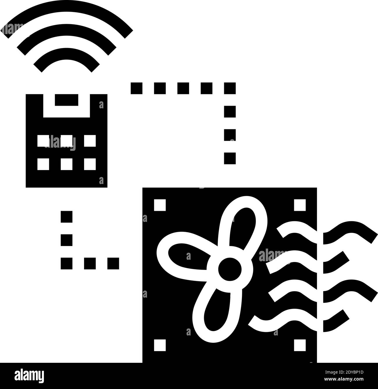 ventilation smart home glyph icon vector illustration Stock Vector ...