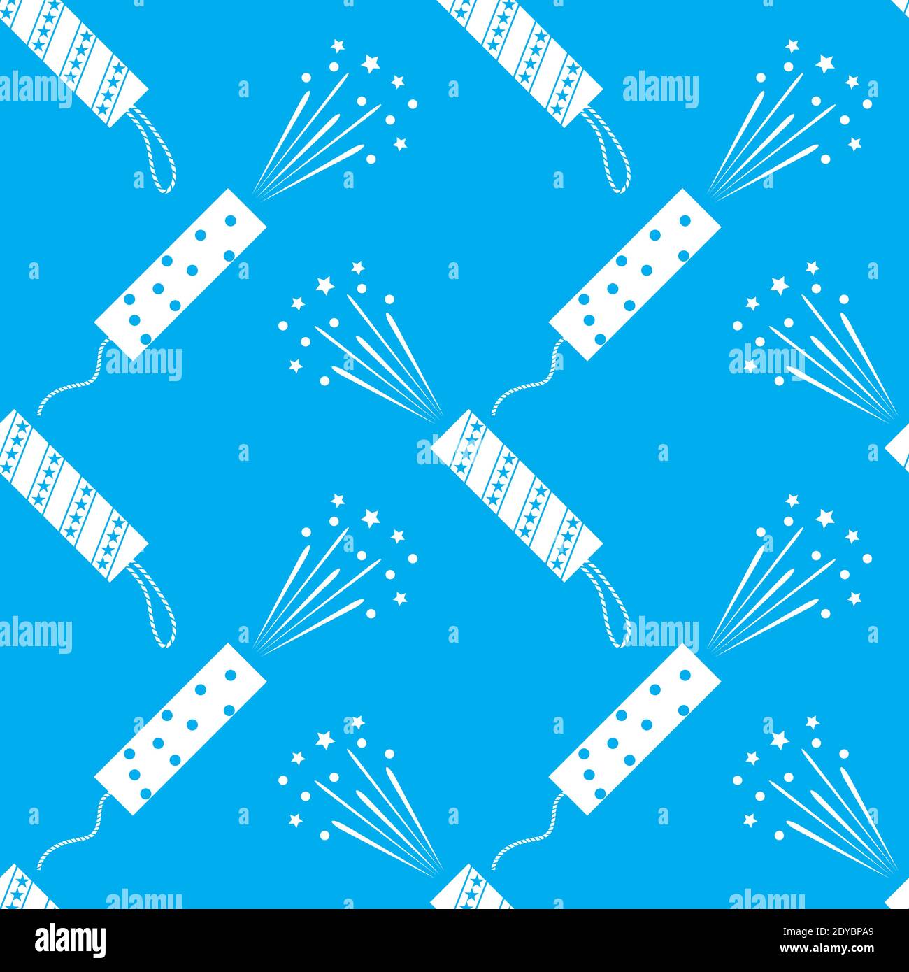 Set of Different Slapstick Icon Isolated on Blue Background. Seamless Pattern Stock Vector