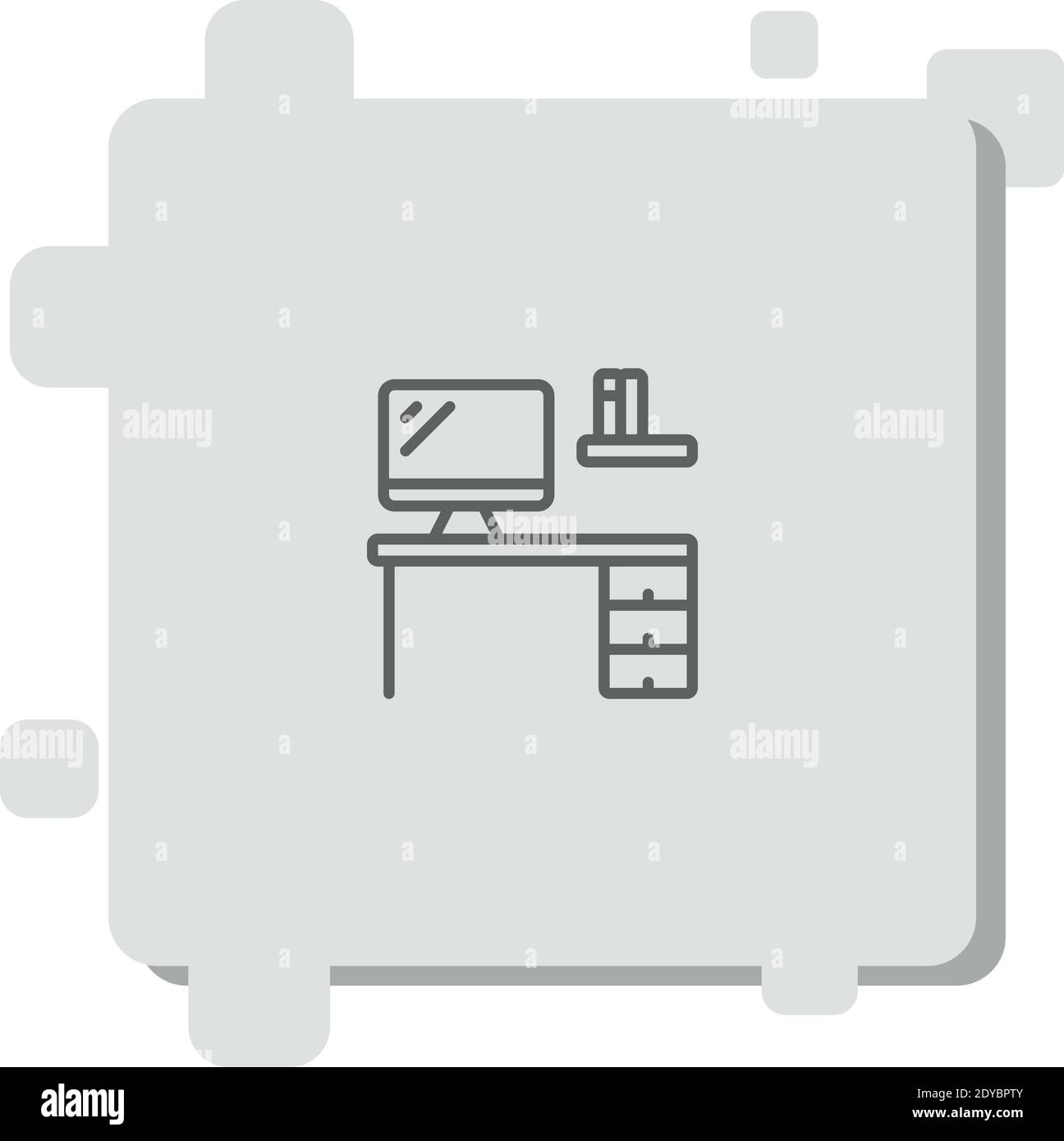 desk vector icon modern simple vector illustration Stock Vector Image ...