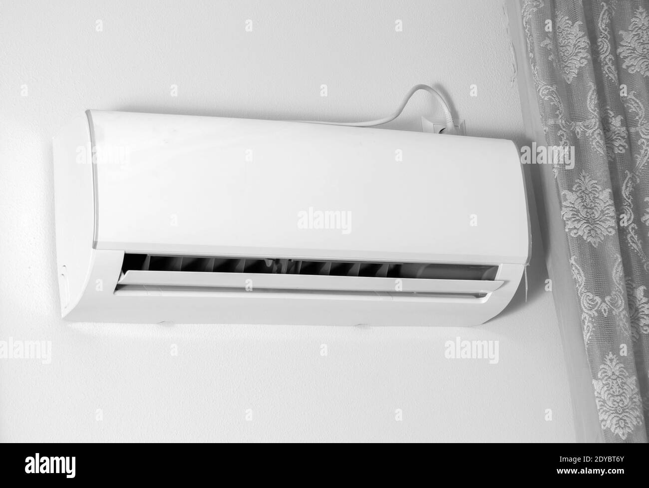 Air conditioning unit closeup at home Stock Photo