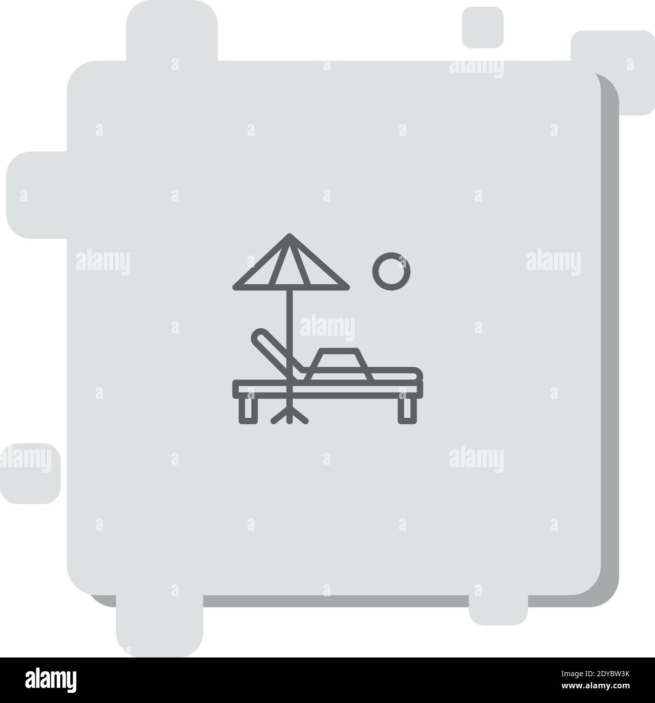 beach chair vector icon modern simple vector illustration Stock Vector ...