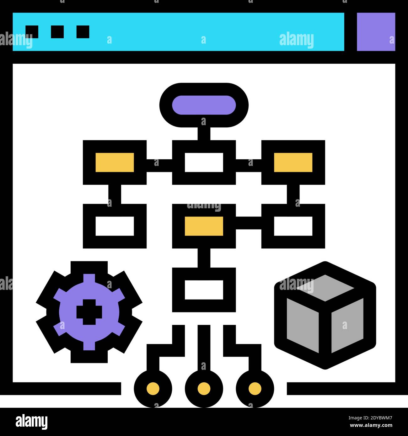 process system color icon vector illustration Stock Vector Image & Art ...
