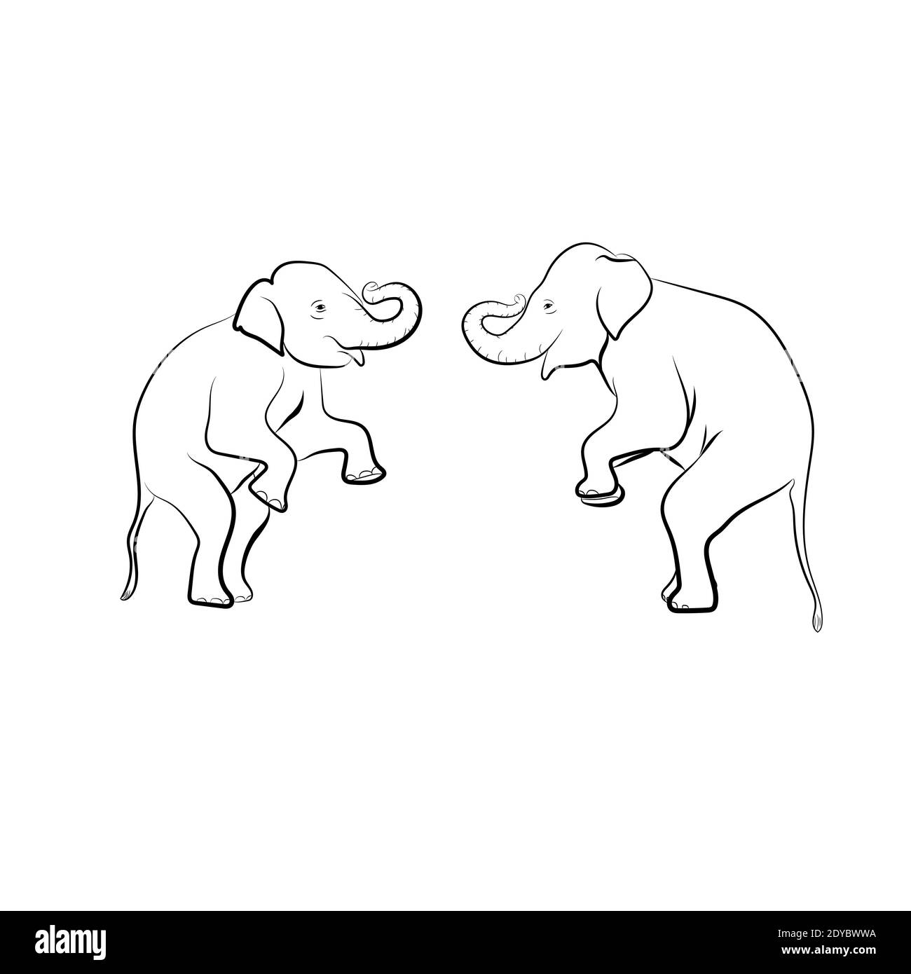 How To Draw An Elephant Standing Up