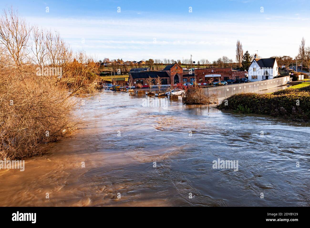 Northampton, UK 25th December 2020. Billing Aquadrome residents were ...