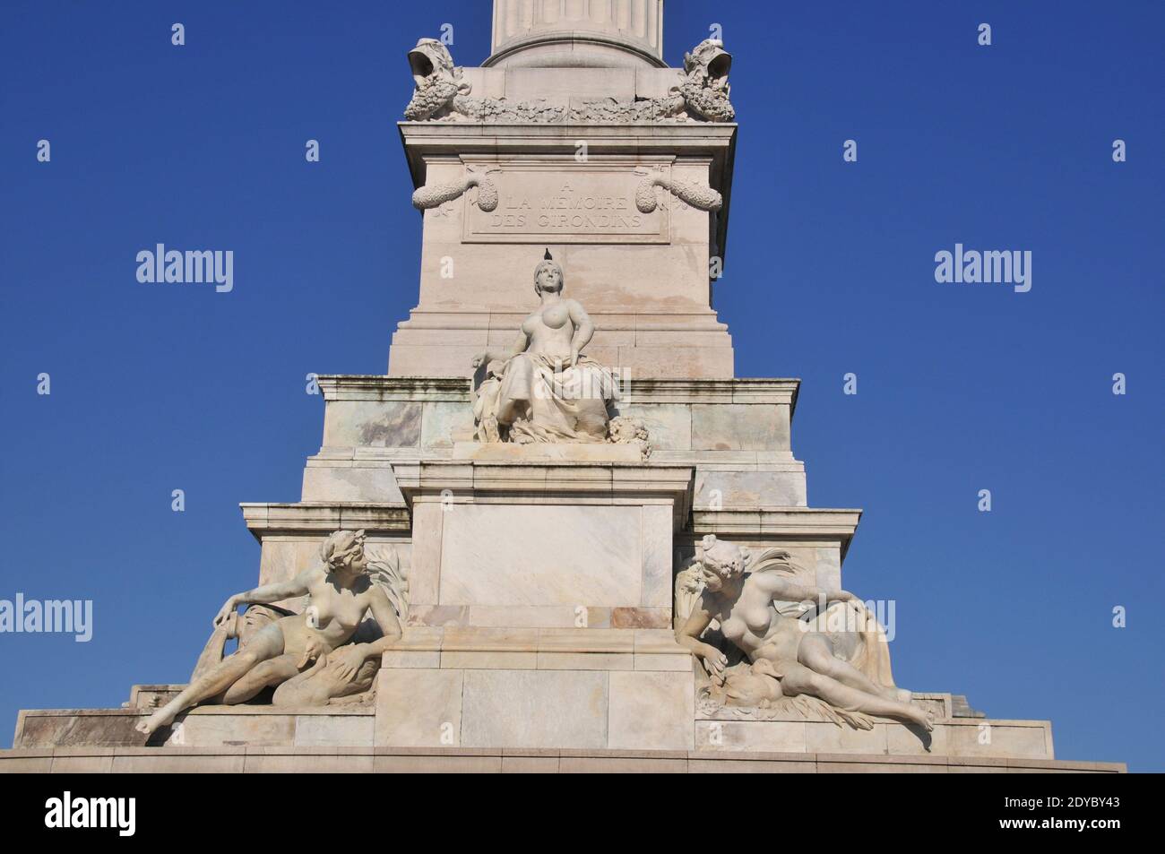 The Monument aux Girondins, Esplanade des Quinconces, Bordeaux, Gironde, Nouvelle Aquitaine , France Stock Photo