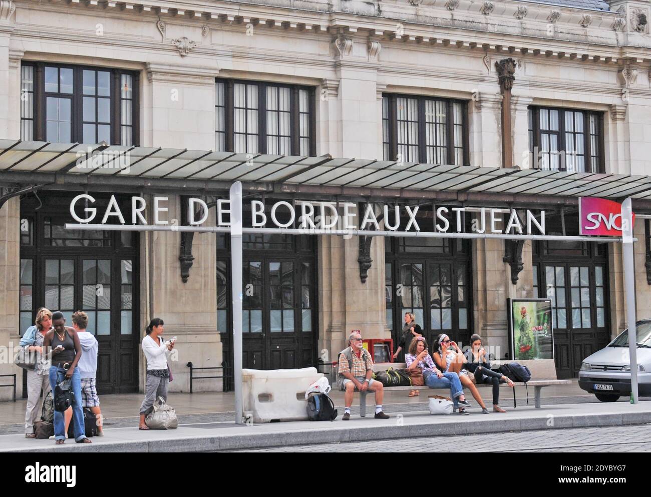exterior of Bordeaux Saint-Jean railway station, Gironde, Nouvelle Aquitaine France Stock Photo