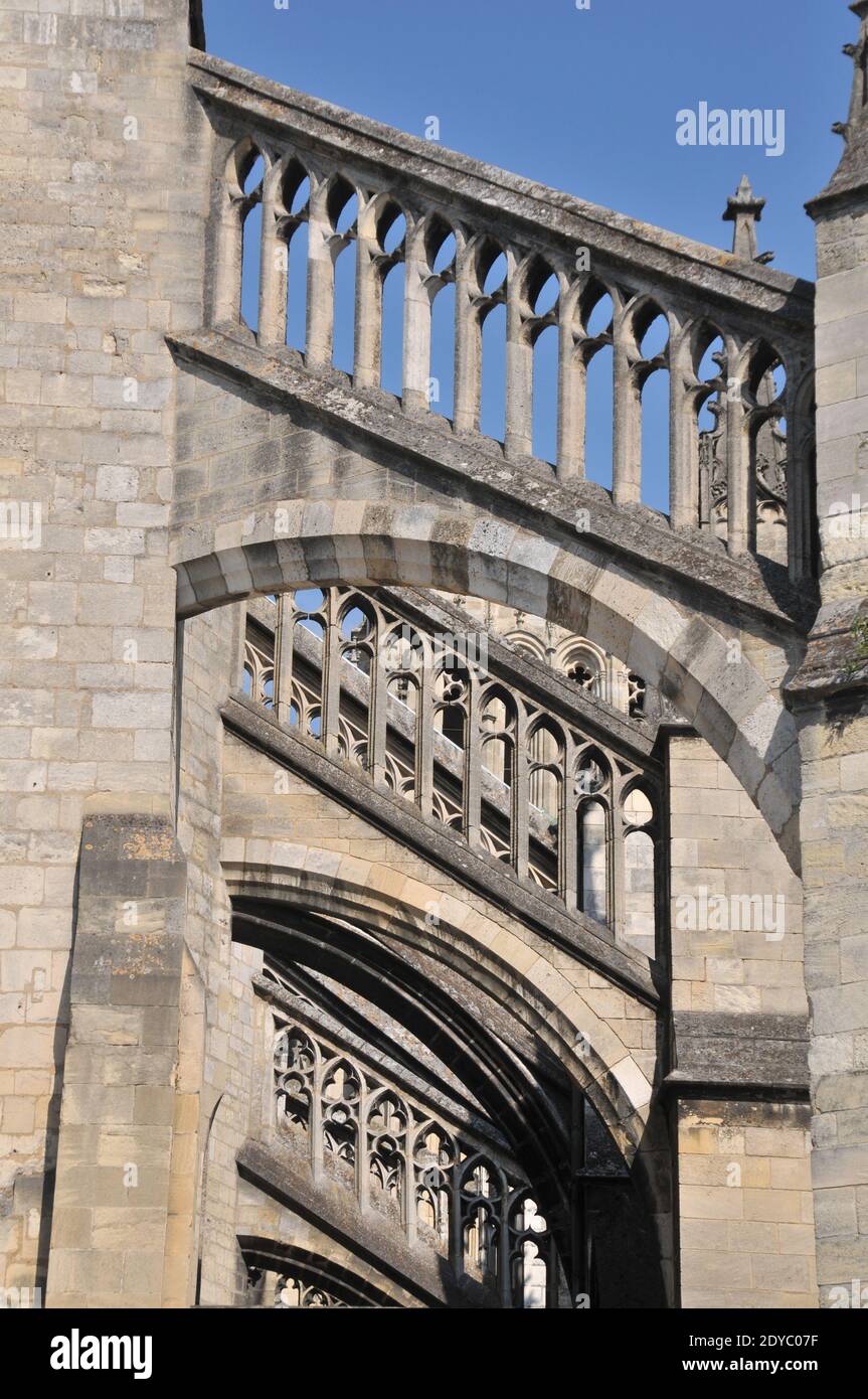 details of the Saint-Michel basilica, Bordeaux, Gironde, Nouvelle Aquitaine, France Stock Photo