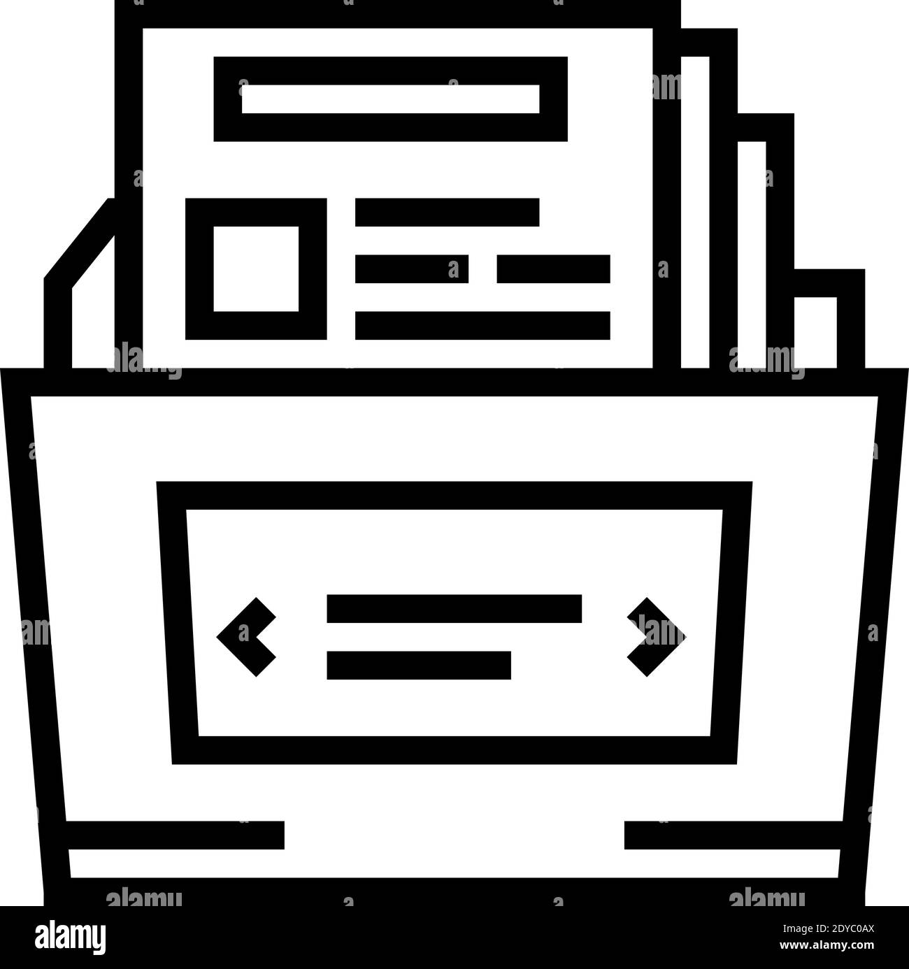 complex report line icon vector illustration Stock Vector Image & Art ...