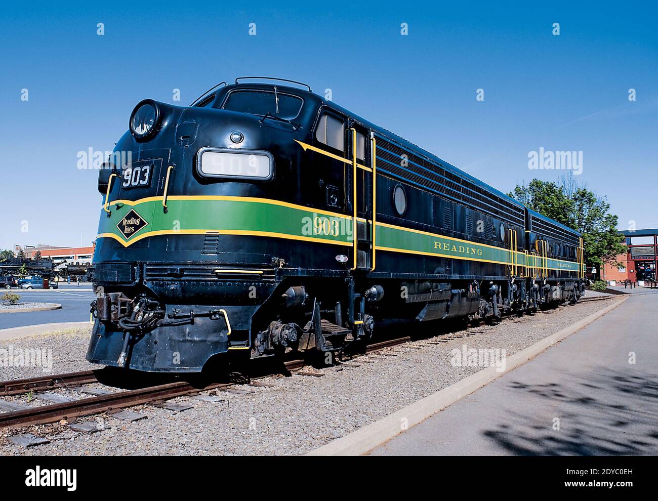 Streamlined Diesel Locomotive Reading Railroad Stock Photo