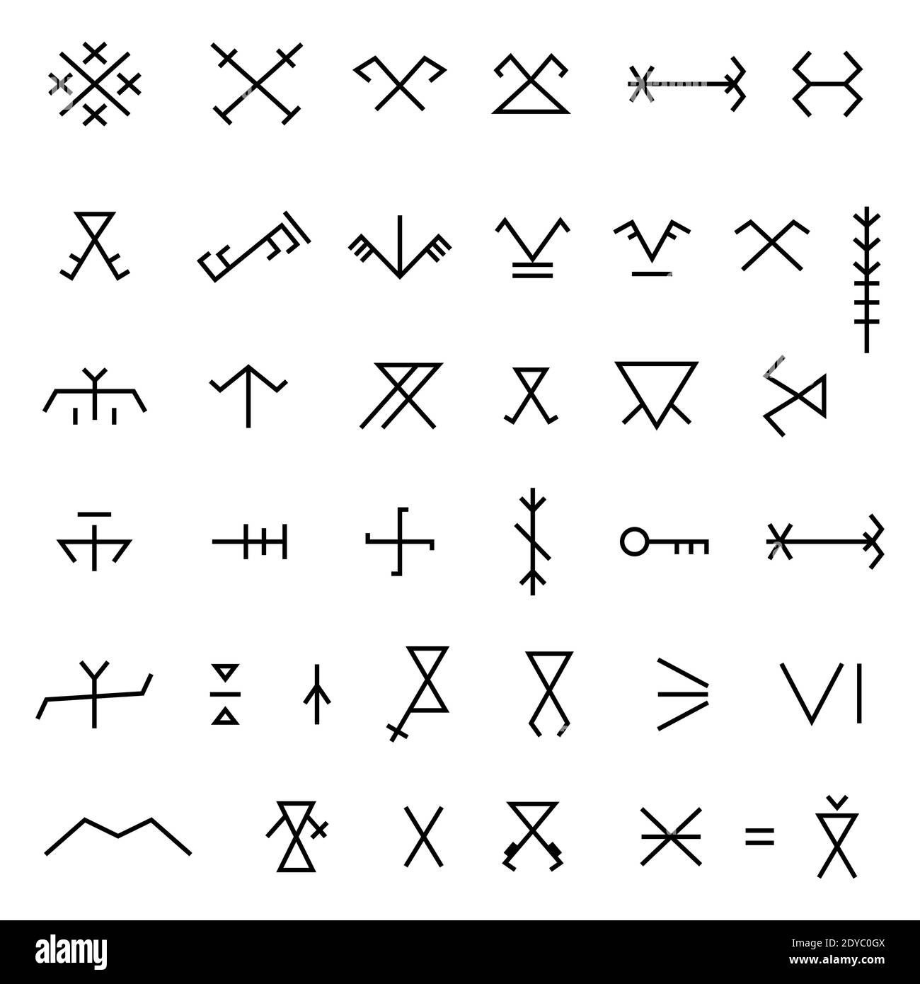 Set Of Ethnic Baltic Folk Ancient Traditional Symbols Stock Vector Set Of Ethnic Baltic Folk Ancient Traditional Symbols Stock Vector