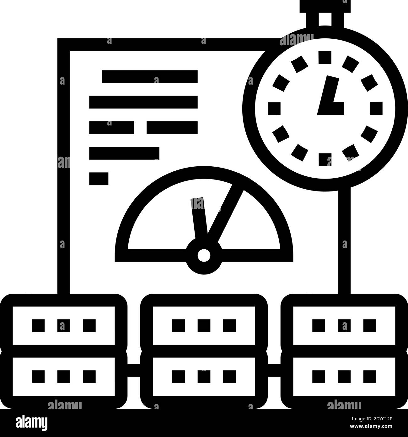 performance system line icon vector illustration Stock Vector Image ...