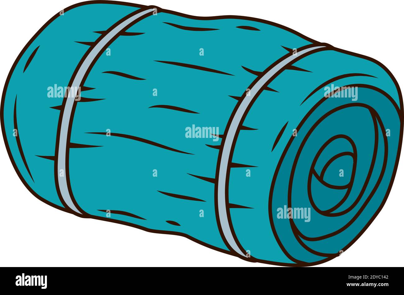 sleeping bag line and fill style icon vector illustration design Stock Vector
