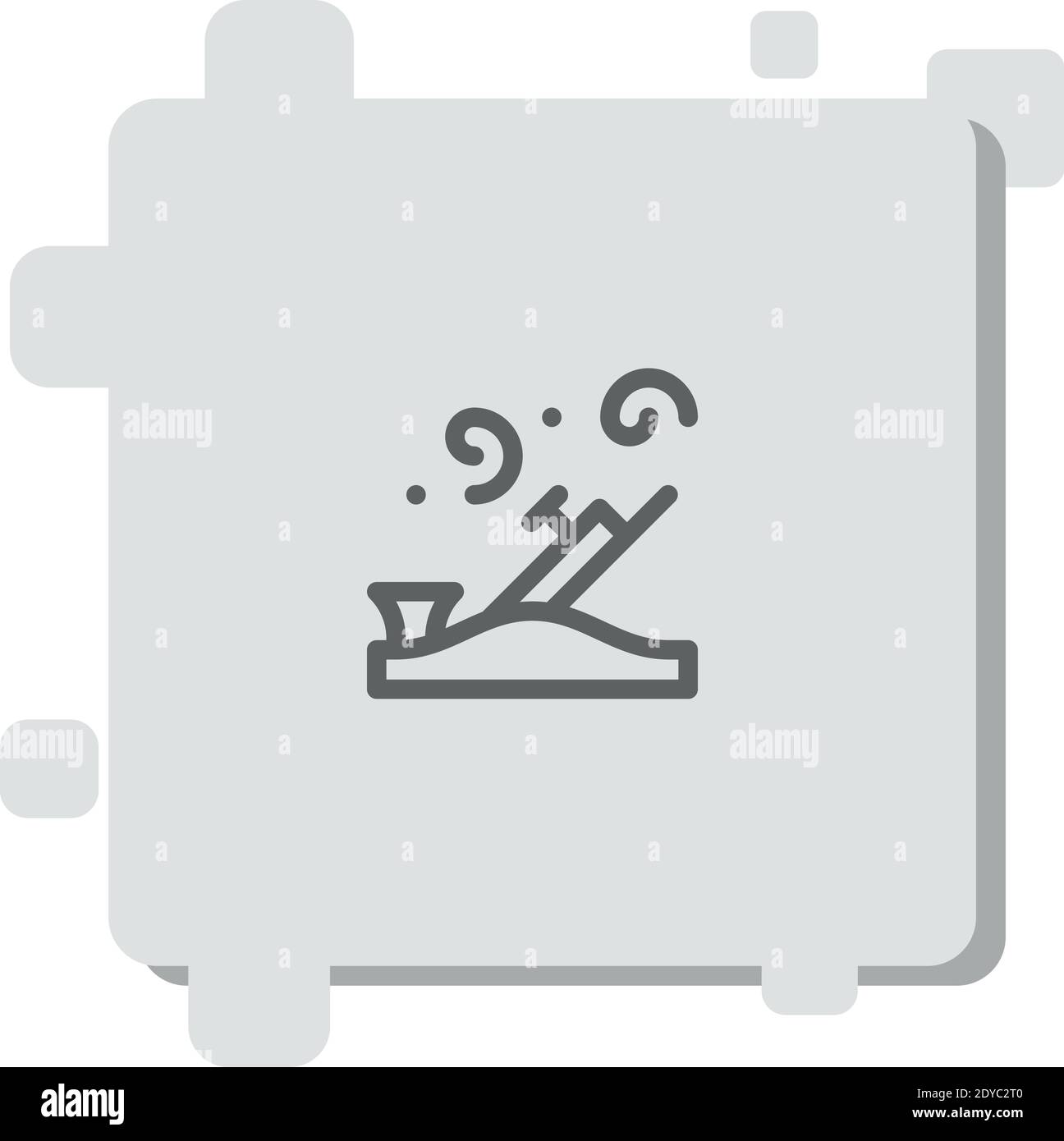wood plane vector icon modern simple vector illustration Stock Vector