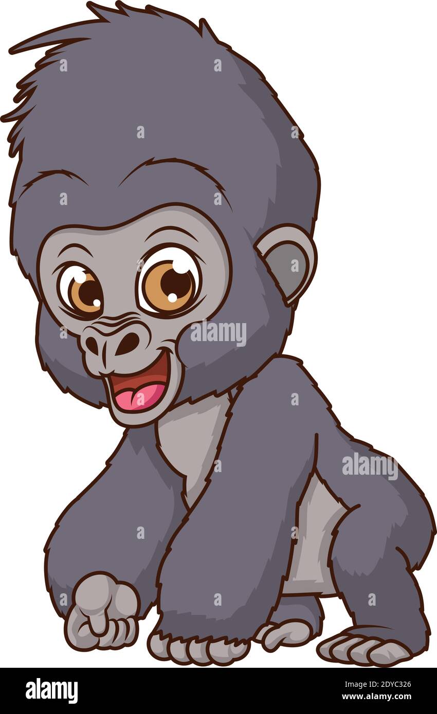 cute gorilla comic cartoon character vector illustration design Stock  Vector Image & Art - Alamy