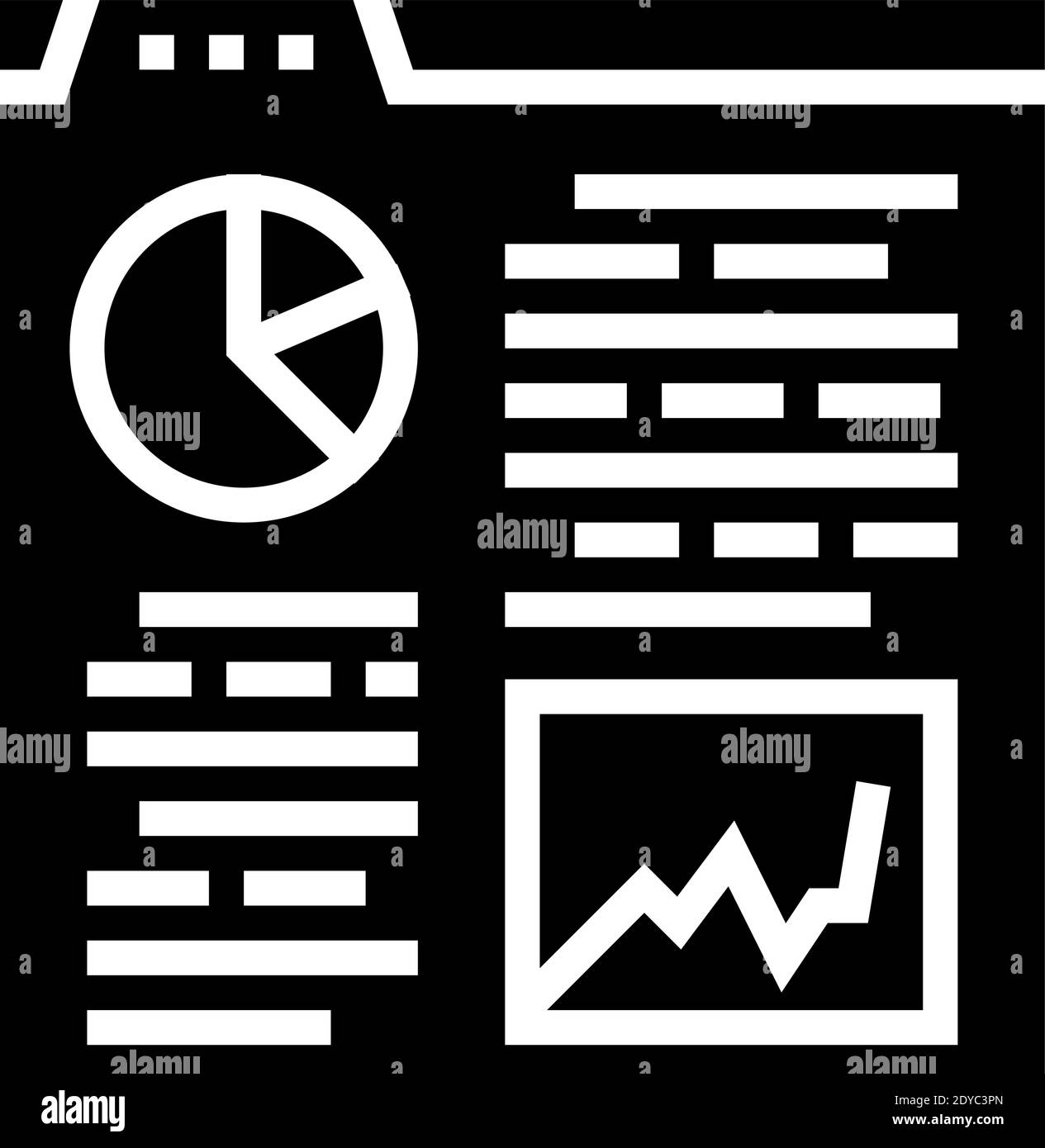 analytics report glyph icon vector illustration Stock Vector Image ...