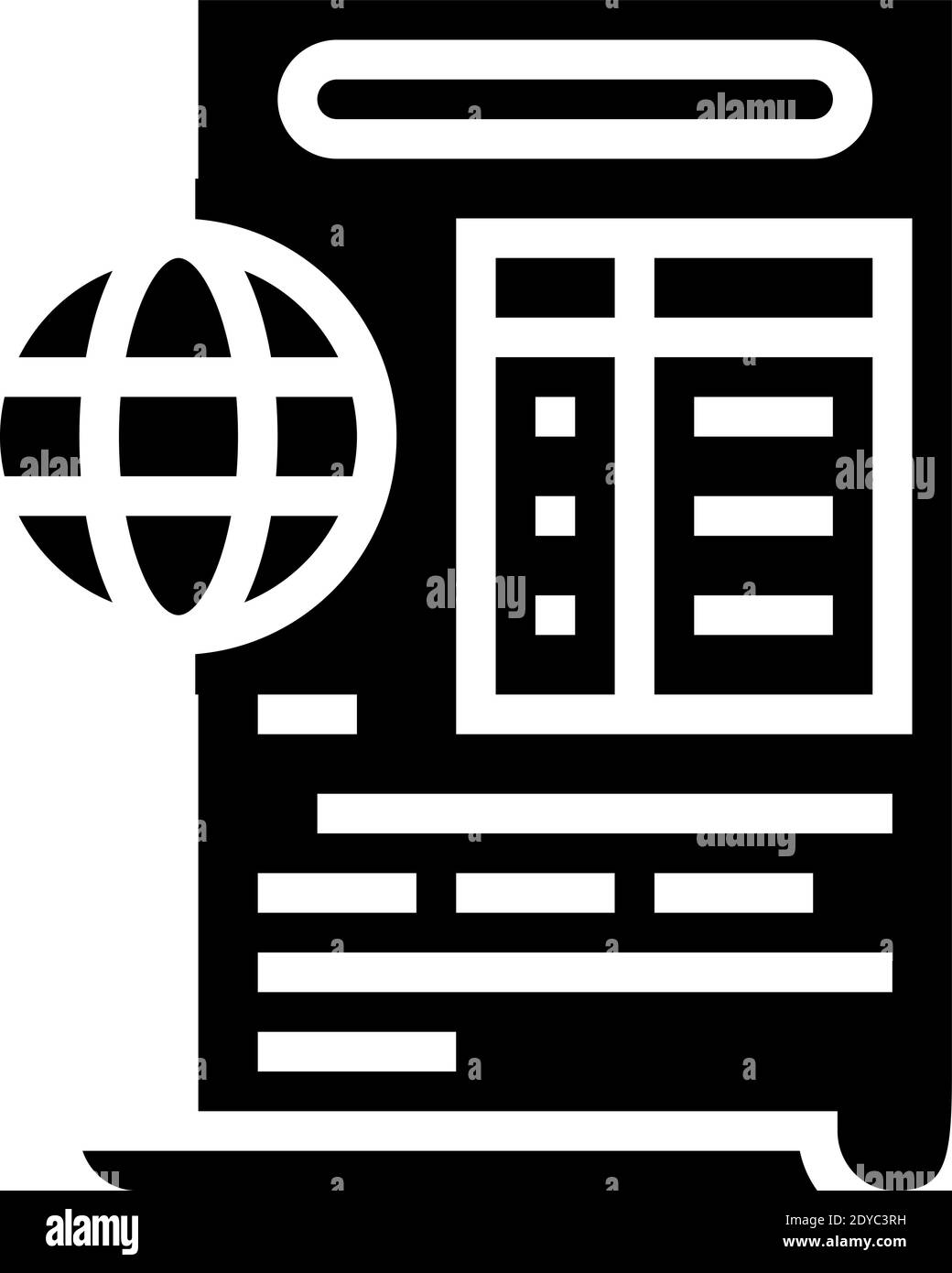 ecological report glyph icon vector illustration Stock Vector Image ...