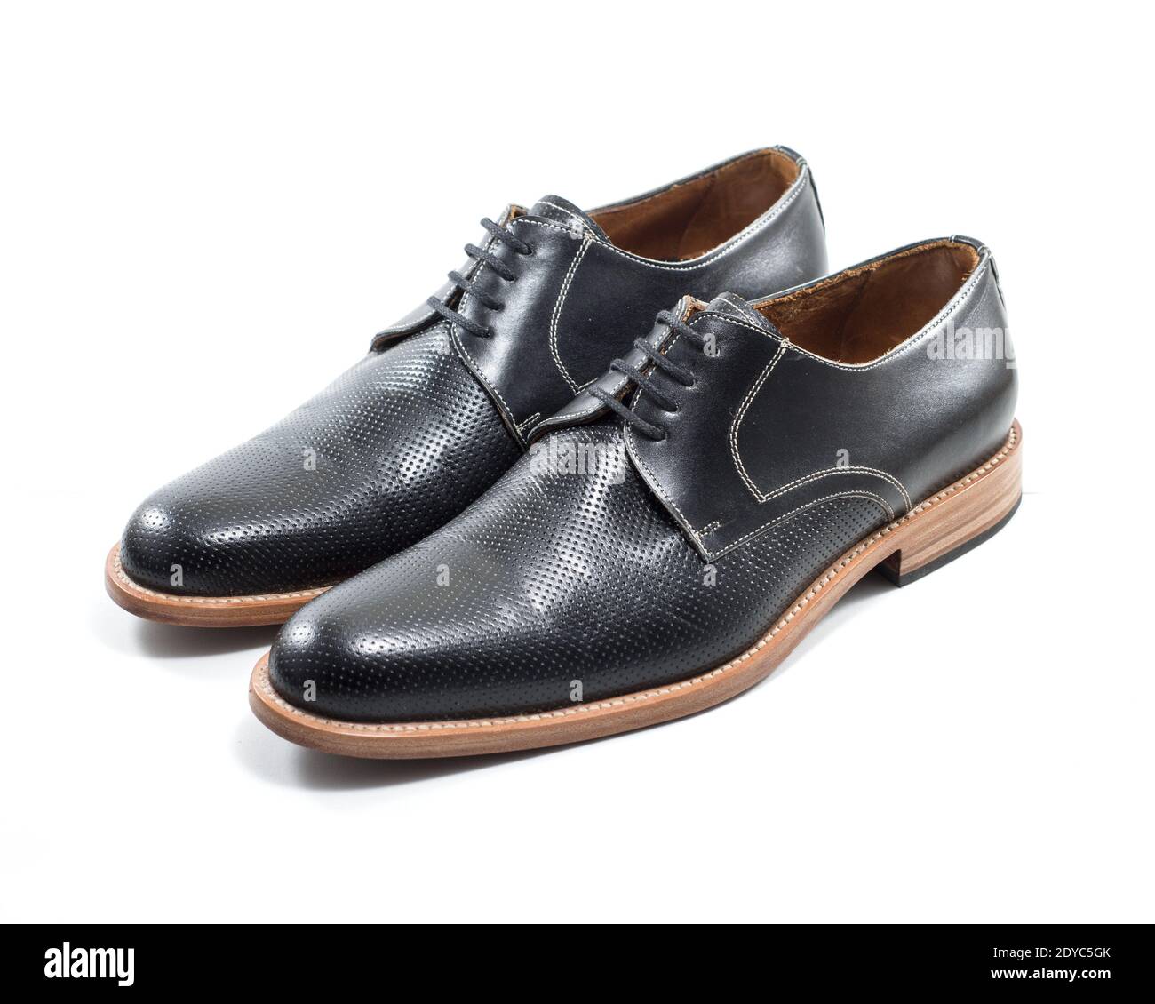 A men's classic black shoes isolated on white background Stock Photo ...