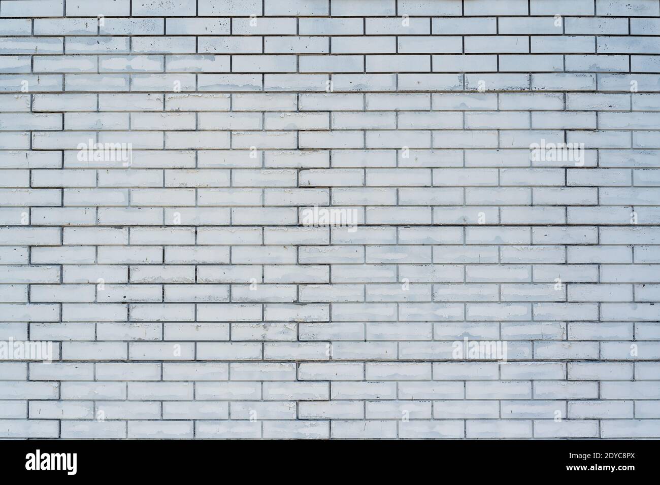 White brick wall. Old silicate brick. Construction background. Stock Photo