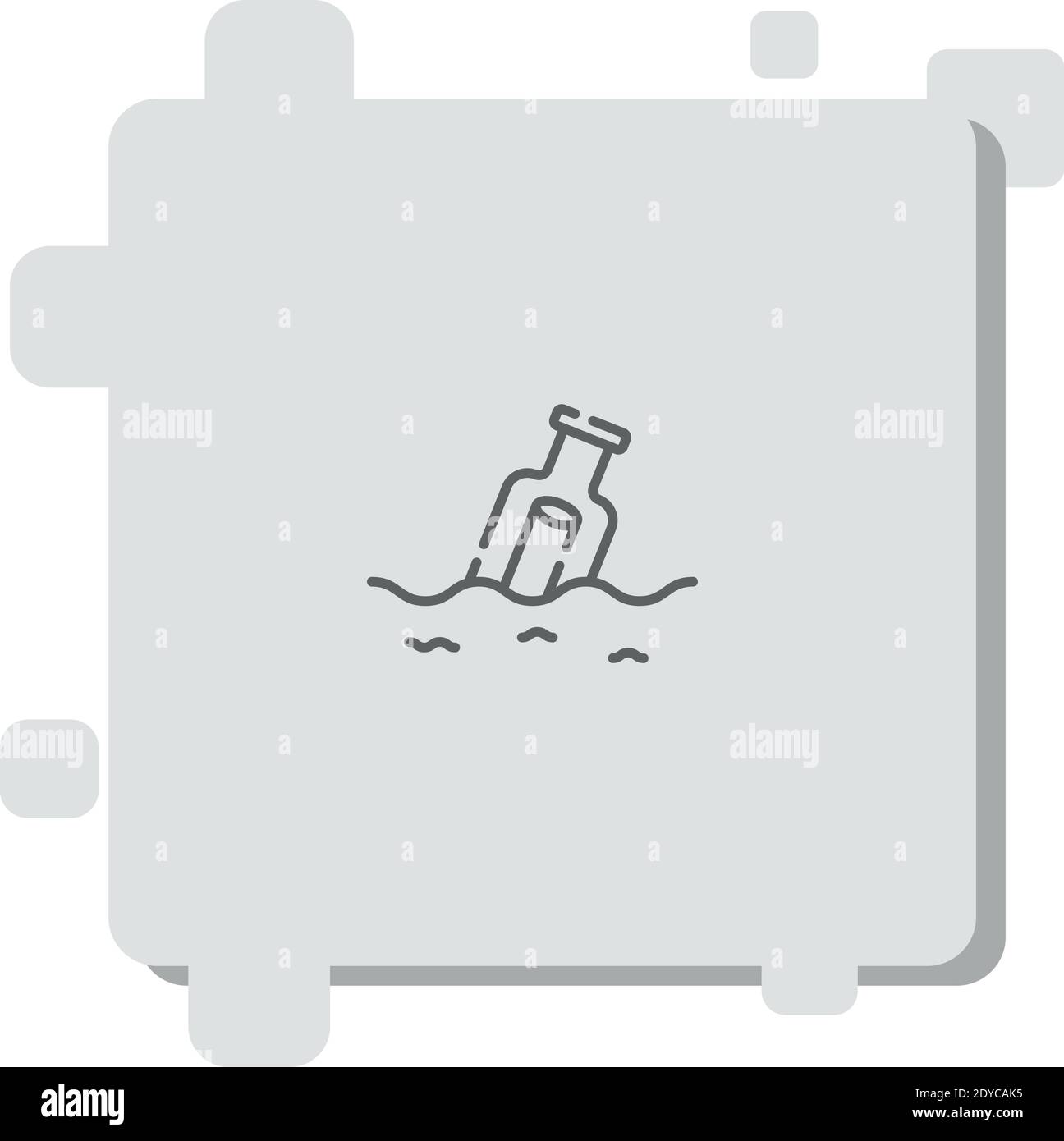 message in a bottle vector icon modern simple vector illustration Stock Vector