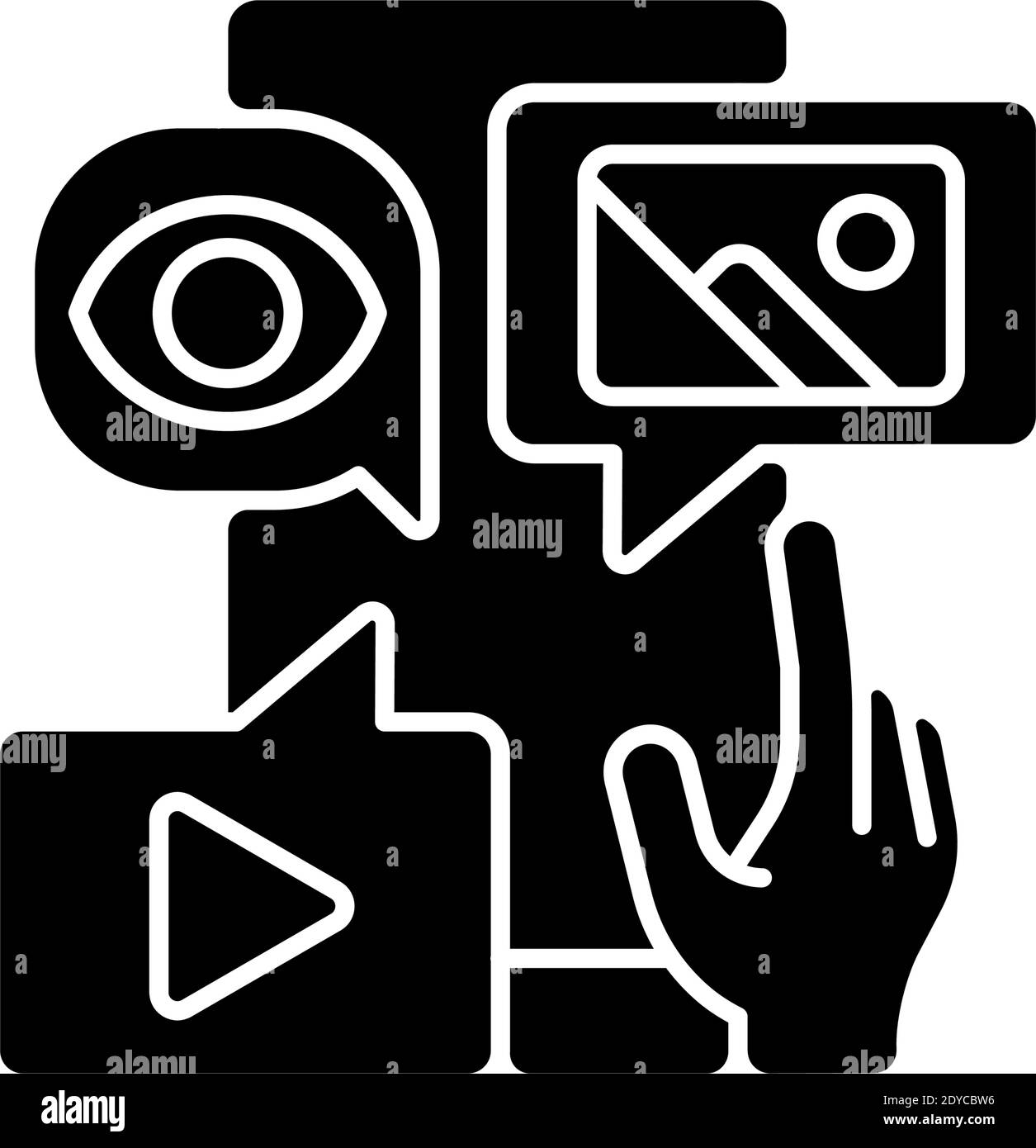 Content marketing black glyph icon Stock Vector Image & Art - Alamy