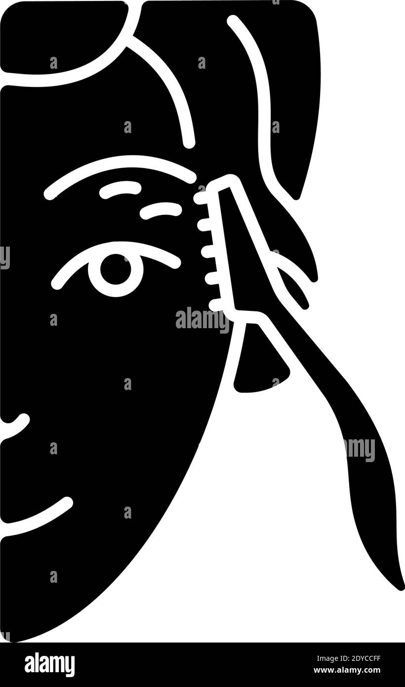 Eyebrow razor black glyph icon Stock Vector Image & Art Alamy
