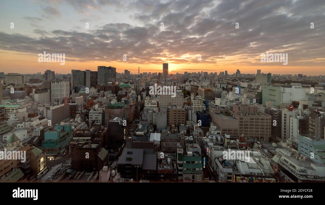 Shinjuku at sunrise, Tokyo, Japan Stock Photo