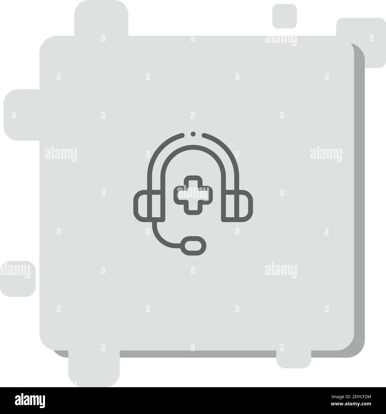 Black white professional headphones Stock Vector Images - Alamy