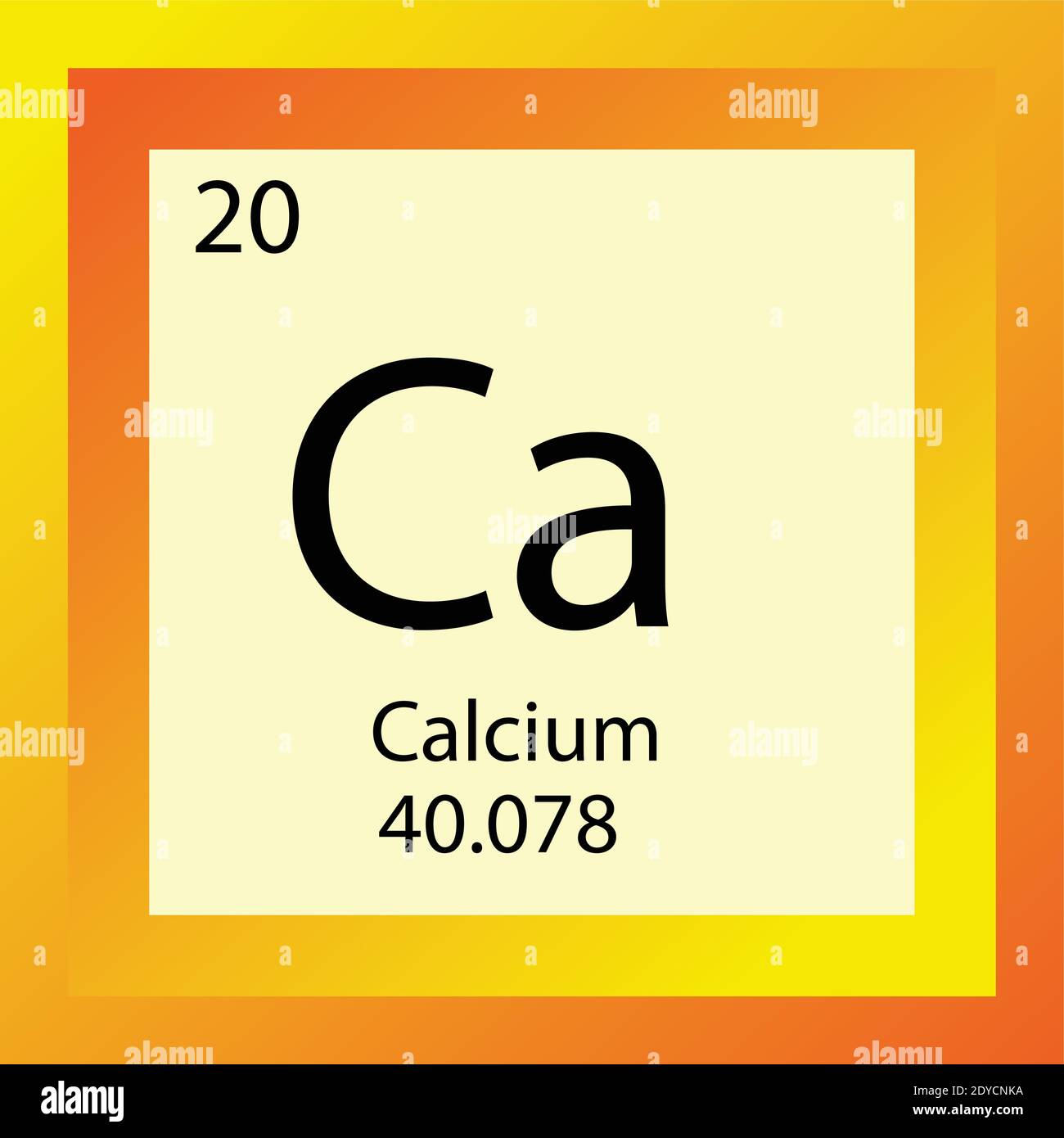 Ca Calcium Chemical Element Periodic Table. Single element vector  illustration, Alkaline Earth Metals element icon with molar mass and atomic  number Stock Vector Image & Art - Alamy