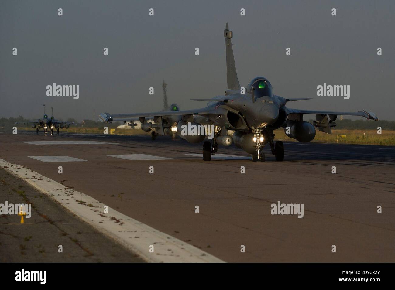 EDITORIAL USE ONLY French Rafale fighter jet in N'djamena, Chad on