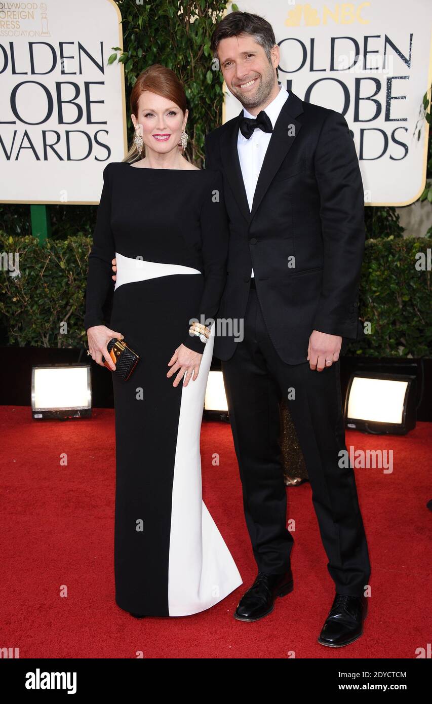 Julianne Moore and Bart Freundlich arriving for the 70th Annual Golden