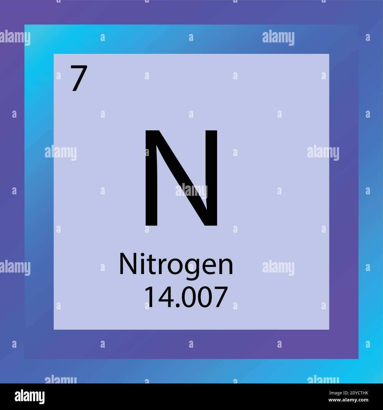 N Nitrogen Chemical Element Periodic Table. Single element vector  illustration, Non metals element icon with molar mass and atomic number  Stock Vector Image & Art - Alamy