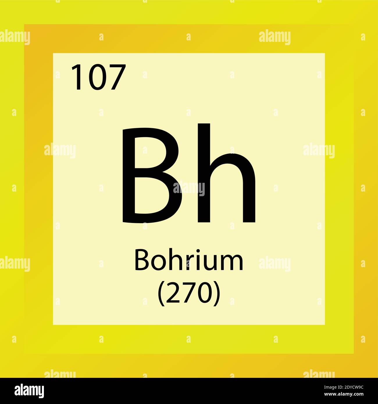 Bh Bohrium Chemical Element Periodic Table. Single element vector  illustration, transition metals element icon with molar mass and atomic  number Stock Vector Image & Art - Alamy