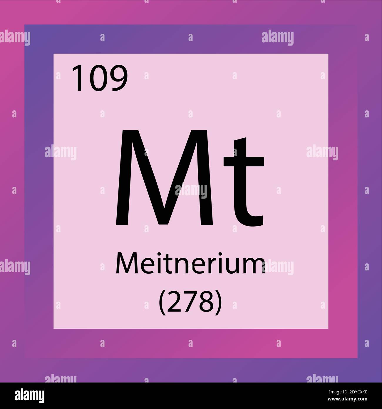 Mt Meitnerium Chemical Element Periodic Table. Single element vector  illustration, Element icon with molar mass and atomic number Stock Vector  Image & Art - Alamy