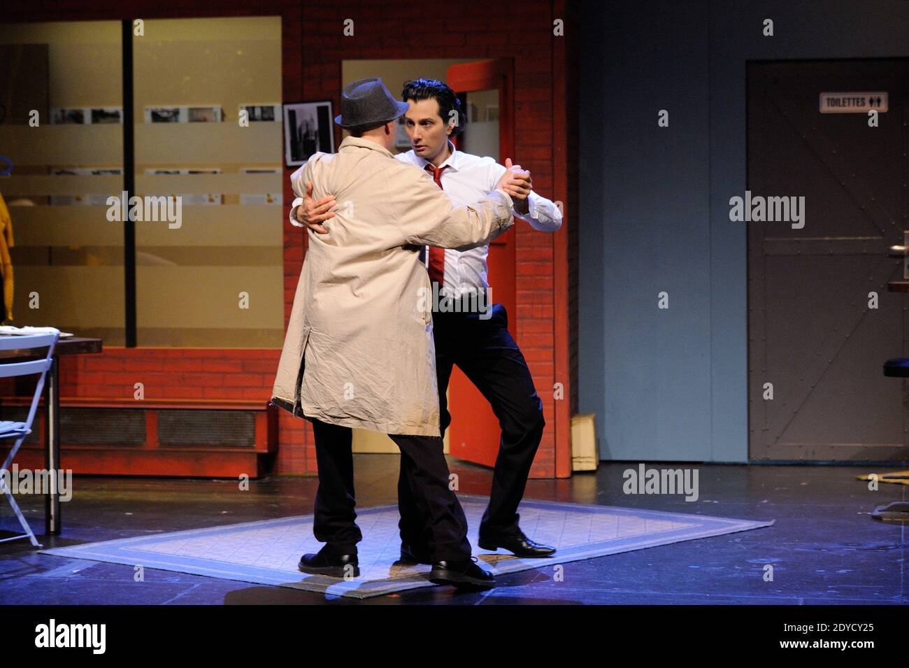 Darius Kehtari and Michel Tavernier presenting the play, 'Brigitte