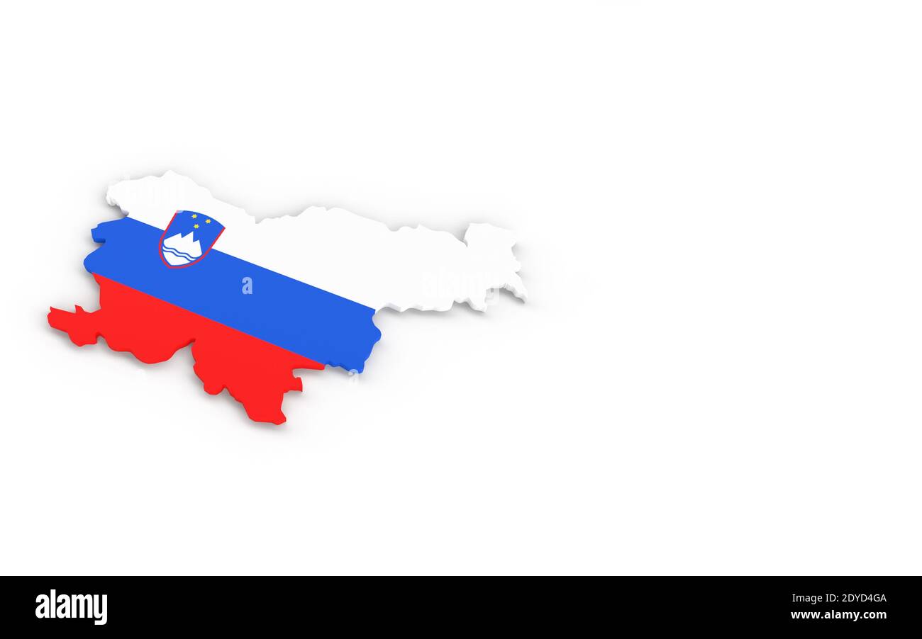 Map of Slovenia with Slovenia flag 3D rendering Stock Photo - Alamy