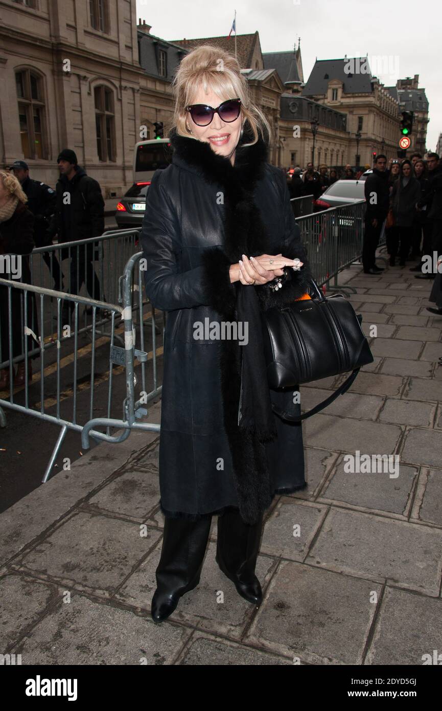 Amanda Lear arriving for the Jean-Paul Gaultier 2013 Spring/Summer  Haute-Couture fashion show part of the Paris Fashion Week, held at the Gaultier  Showroom in Paris, France on January 23, 2013. Photo by