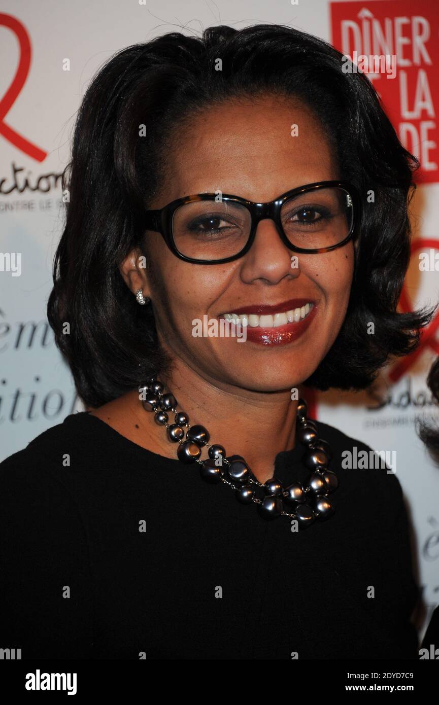 Audrey Pulvar attending the Sidaction Gala Dinner 2013 (Diner de la mode  contre le Sida) for MAC Aids Fund, held at the Pavillon d'Armenonville in  Paris, France on January 24, 2013. She