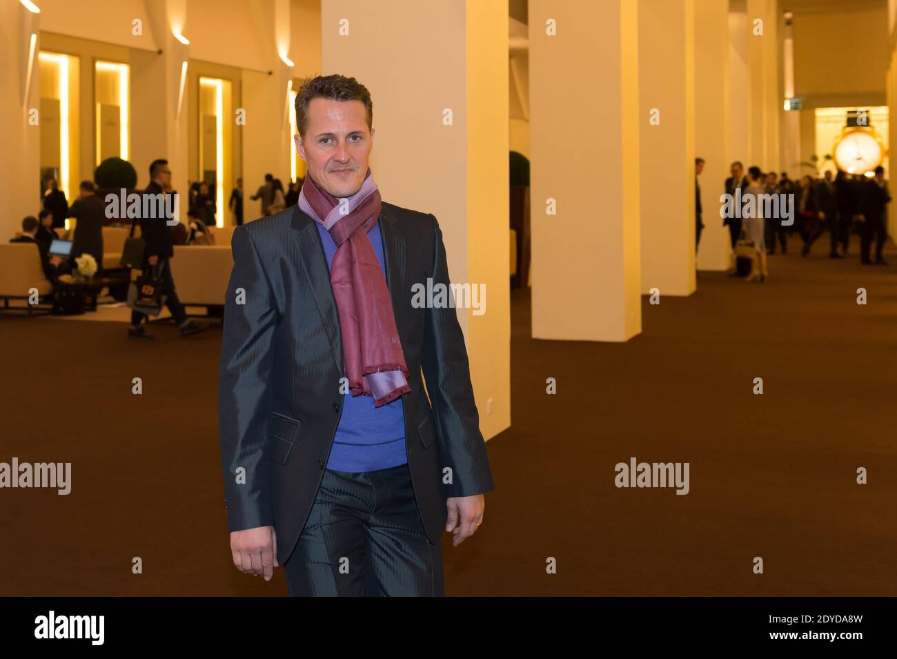 Michael Schumacher at the Audemars Piguet booth during the 2013 International Fine Watchmakers' Fair SIHH held at Palexpo in Geneva, Switzerland on January 22, 2013. Photo by Loona/ABACAPRESS.COM Stock Photo