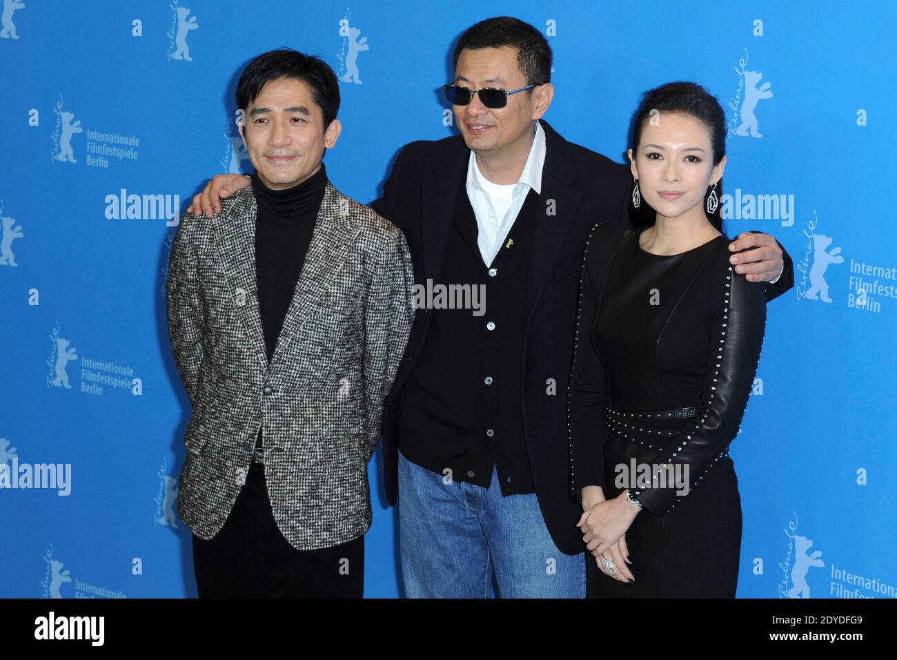 Actor Tony Leung Chiu Wa, director Wong Kar Wai and chinese actress Ziyi Zhang attending the photocall for 'The Grandmaster' ('Yi dai zong shi') photocall during the 63rd Berlinale Berlin International Film Festival in Berlin, Germany on February 7, 2013. Photo by Aurore Marechal/ABACAPRESS.COM Stock Photo