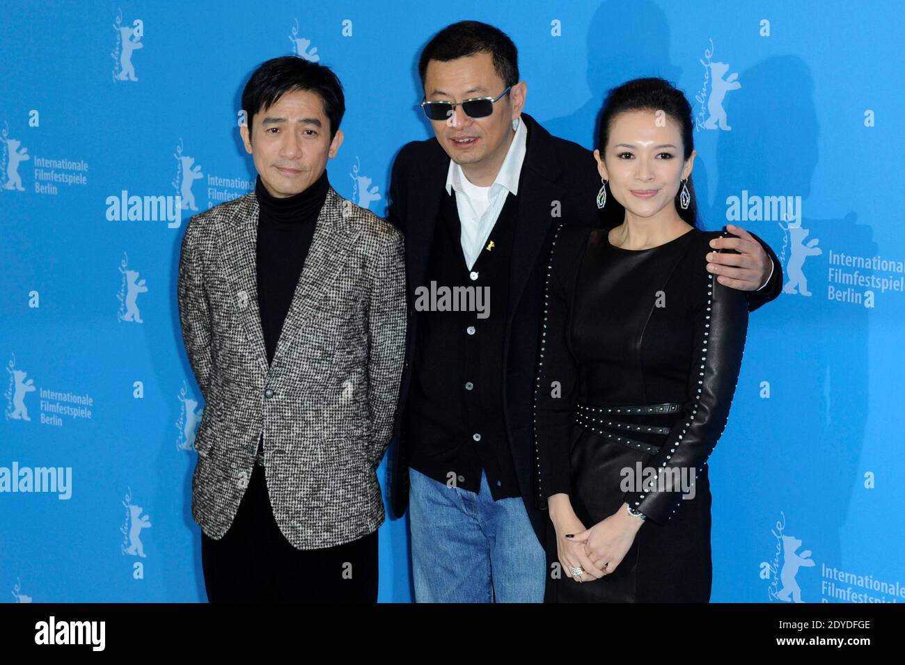 Actor Tony Leung Chiu Wa, director Wong Kar Wai and chinese actress Ziyi Zhang attending the photocall for 'The Grandmaster' ('Yi dai zong shi') photocall during the 63rd Berlinale Berlin International Film Festival in Berlin, Germany on February 7, 2013. Photo by Aurore Marechal/ABACAPRESS.COM Stock Photo