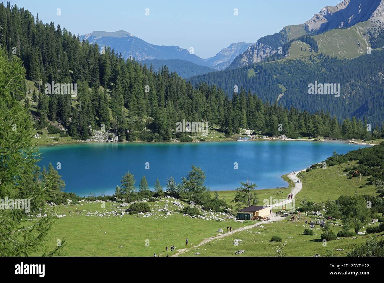Lake Seebensee In The Tyrolean Alps, Zugspitz Region, Austria Stock ...