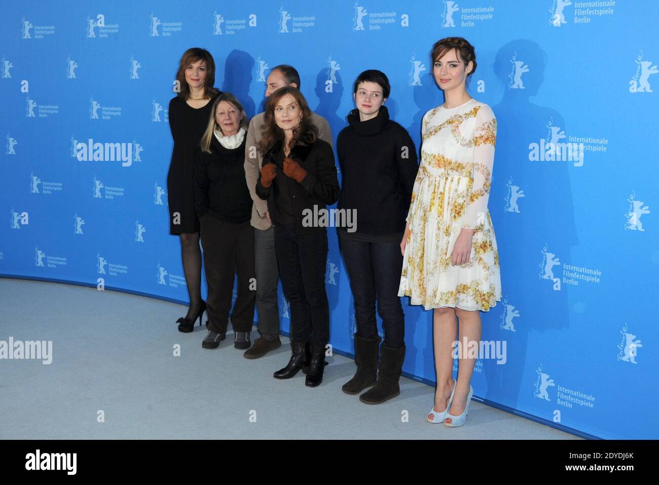 German actress Martina Gedeck, French actress Francoise Lebrun, French director Guillaume Nicloux, French actress Isabelle Huppert, belgian actress Pauline Etienne and French actress Louise Bourgoin attending 'The Nun' ('La Religieuse') Photocall during the 63rd Berlinale, Berlin International Film Festival in Berlin, Germany, on February 10, 2013. Photo by Aurore Marechal/ABACAPRESS.COM Stock Photo