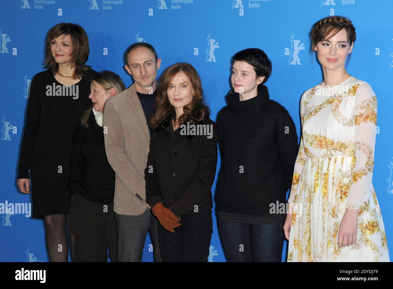 German actress Martina Gedeck, French actress Francoise Lebrun, French director Guillaume Nicloux, French actress Isabelle Huppert, belgian actress Pauline Etienne and French actress Louise Bourgoin attending 'The Nun' ('La Religieuse') Photocall during the 63rd Berlinale, Berlin International Film Festival in Berlin, Germany, on February 10, 2013. Photo by Aurore Marechal/ABACAPRESS.COM Stock Photo