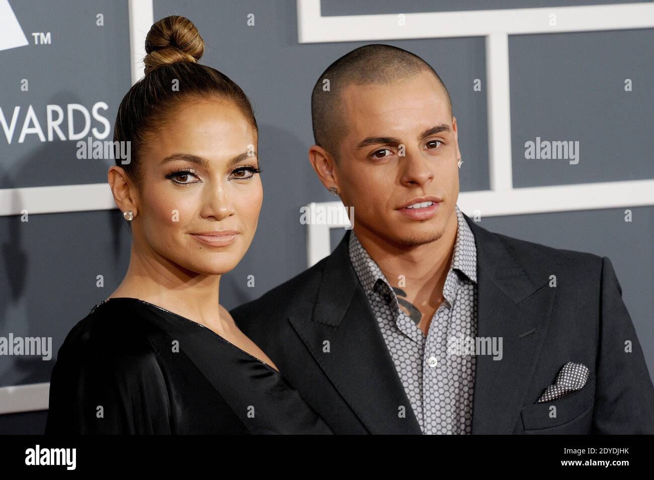 Jennifer Lopez and Casper Smart arrive at the 55th Annual GRAMMY Awards ...