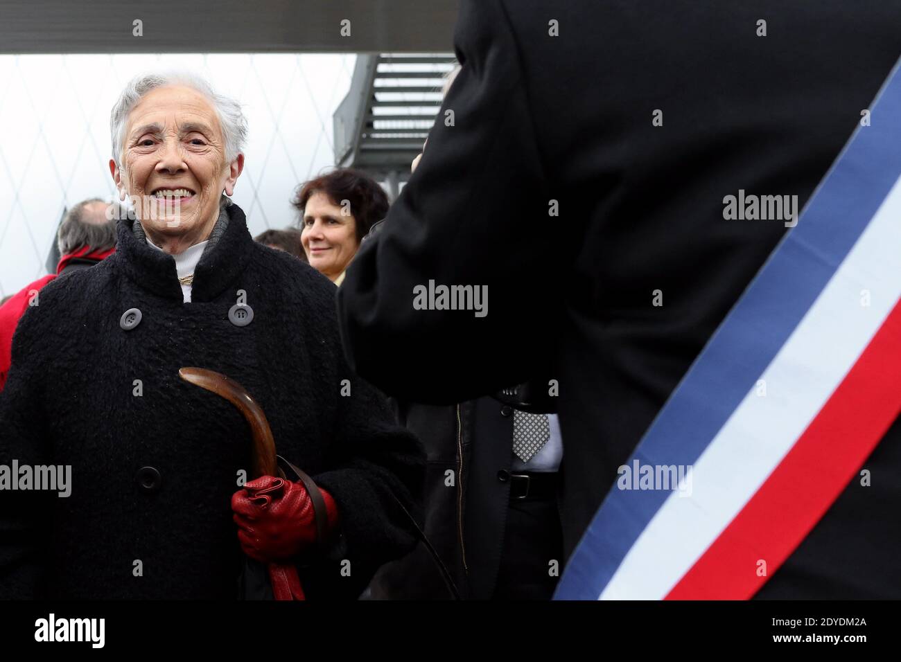Georgette Elgey is pictured during the inauguration of the new building of the National Archives in the northern Paris suburb of Pierrefitte-sur-Seine. Photo by Stephane Lemouton/ABACAPRESS.COM. Stock Photo