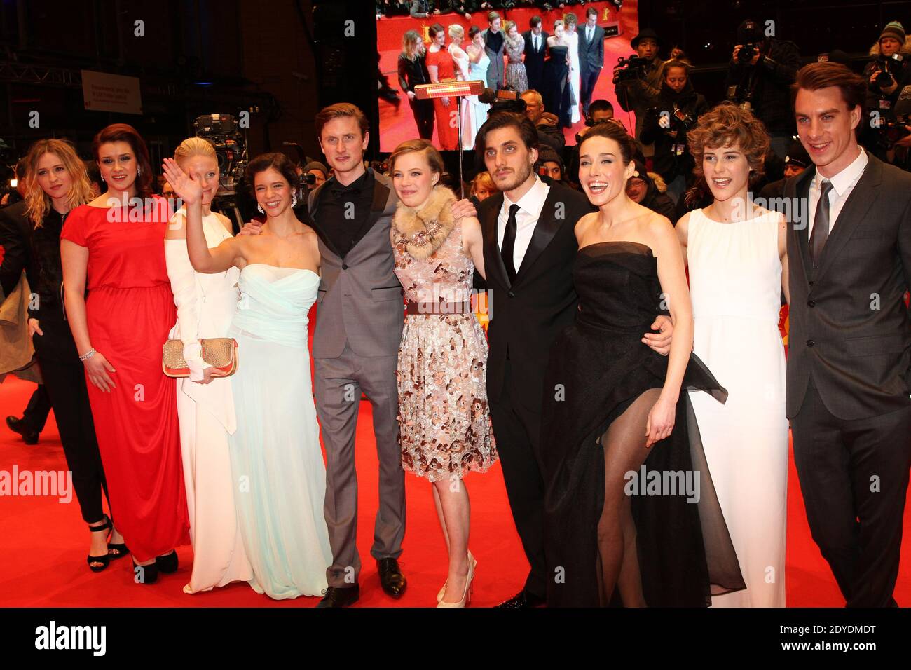 'Shooting Star' awardees Christa Theret, Nermina Lukac, Laura Birn, Ada Condeescu, Mikkel Boe Folsgaard, Saskia Rosendahl, Luca Marinelli, Arta Dobroshi, Carla Juri and Jure Henigman on the red carpet during the 63rd Berlin International Film Festival Berlinale, at Hyatt Hotel in Berlin, Germany on February 11, 2013. Photo by Olivier Vigerie/ABACAPRESS.COM Stock Photo