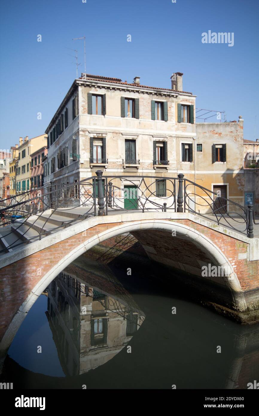 Beautiful Old house in Venice, Italy with canal Stock Photo - Alamy