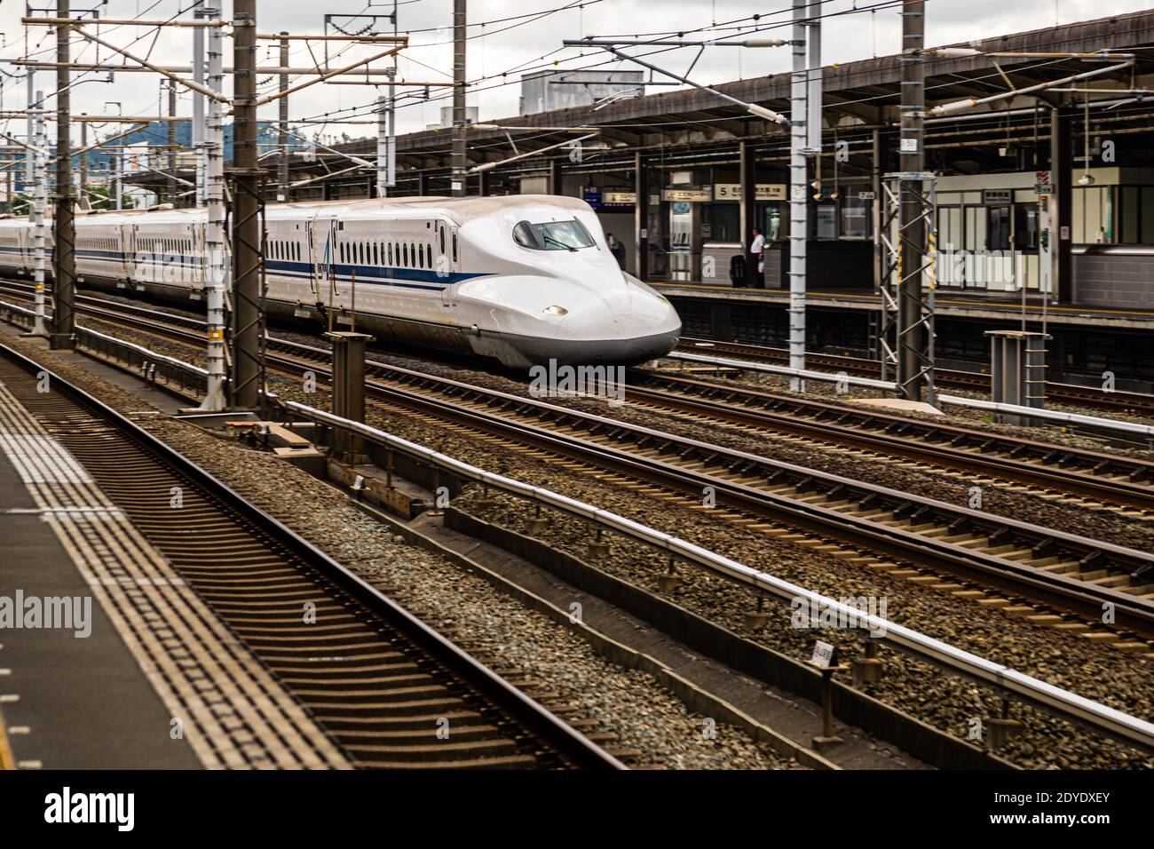 Shinkansen Platform in Kakegawa, Japan Stock Photo